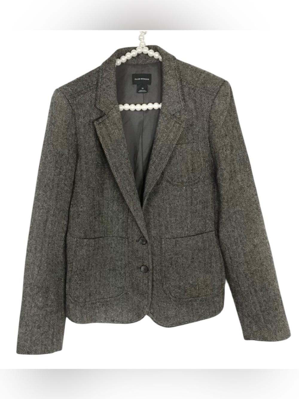 Club Monaco Blazer 100% Wool Jacket Lined Coat Career Office Siren Fall Classic